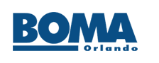 Blue branded logo with the words BOMA and Orlando